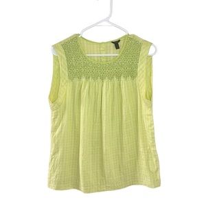 J. Crew Lime Green Eyelet Tank Size 8